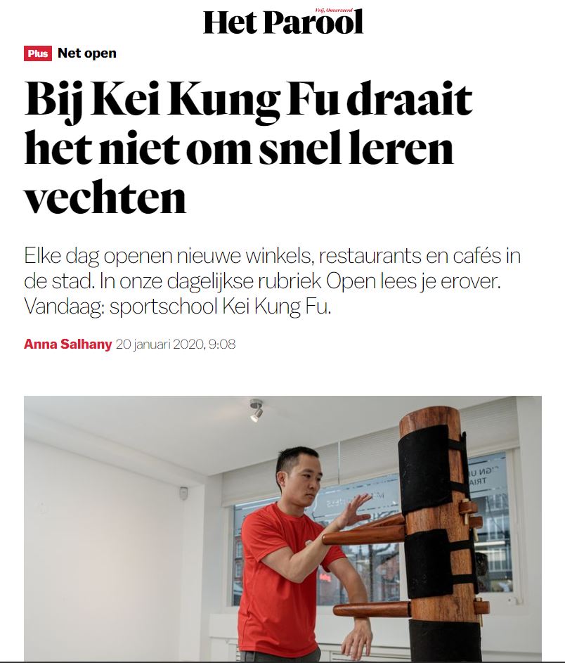 KEI Kung Fu in Parool: new hotspot in Amsterdam
